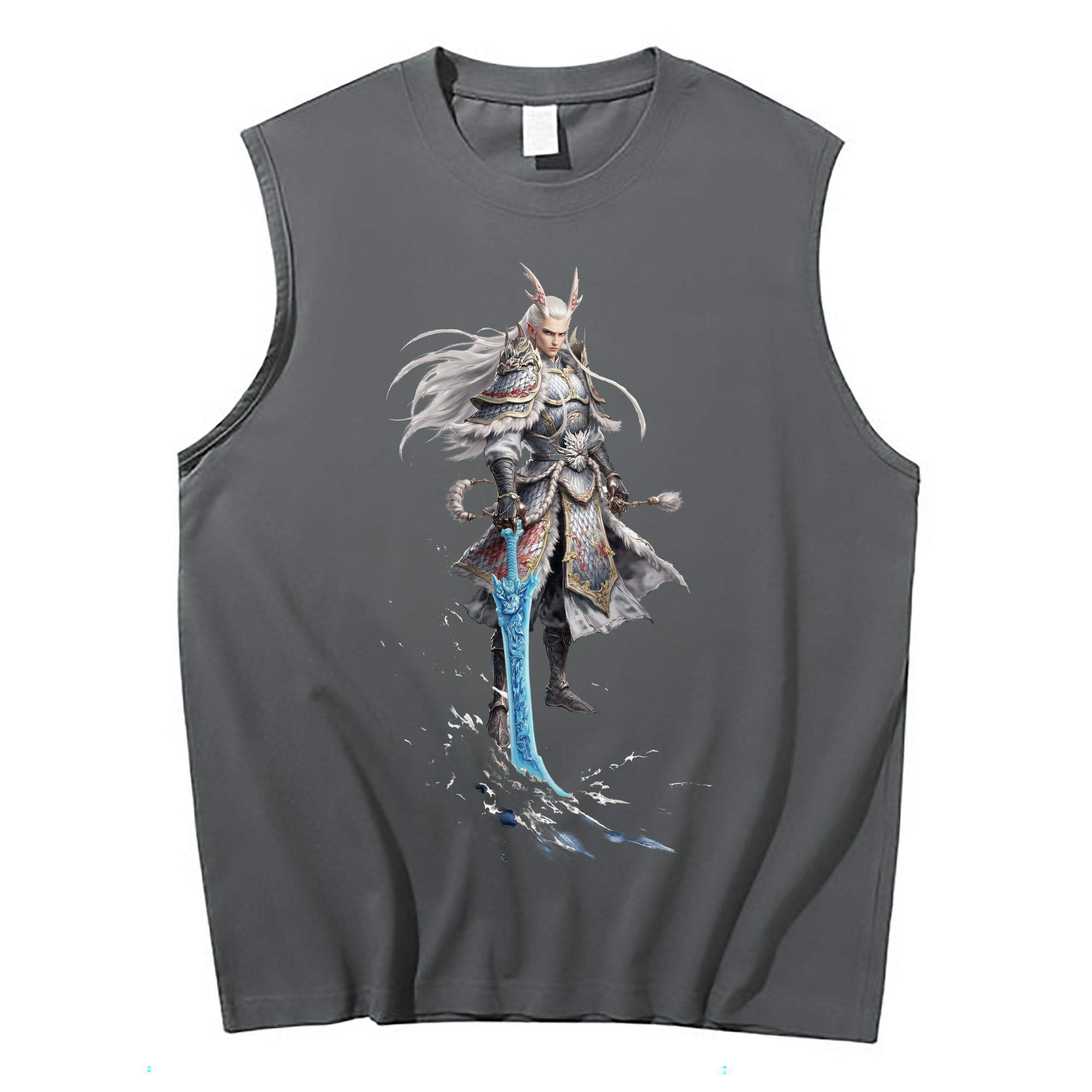 （画像用） Ne Zha 2 ナタ 魔童の大暴れ コットン100％タンクトップ（フロントプリント）